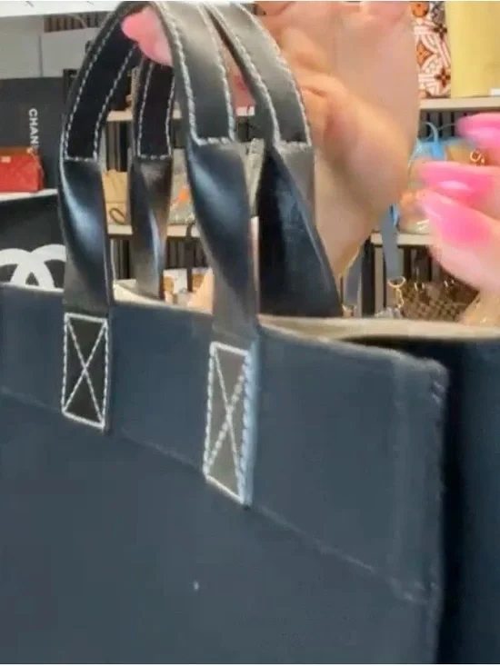 Burberry Black Tote with Leather Handles - Picture 8 of 16